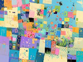 Symphonie de motifs abstraits colorés et florissants sur La collection ARTEO