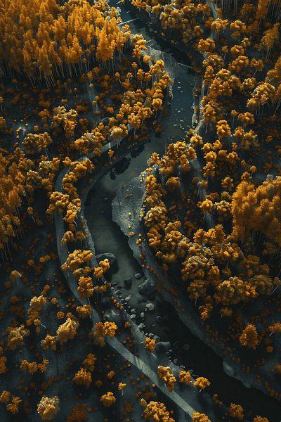 Flussromantik in herbstlicher Umarmung von fernlichtsicht