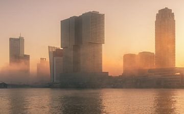 Nebel in Rotterdam von Ilya Korzelius