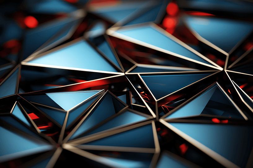 3D abstrakt mit engen Formen von Ton Kuijpers