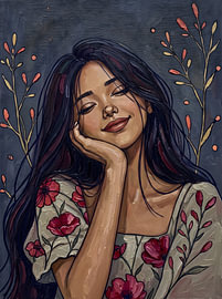 Smiling Woman: Floral Dream by HUGO