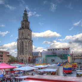 Groningen, Grote Markt, Martini-toren sur Tony Unitly