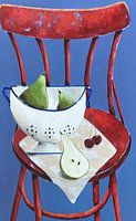red funky chair