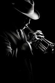 Mélodie de jazz en noir et blanc sur Poster Art Shop