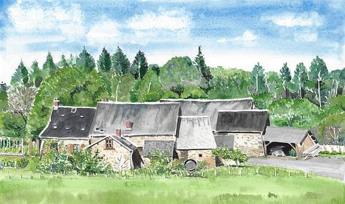 Petit village du Limousin français