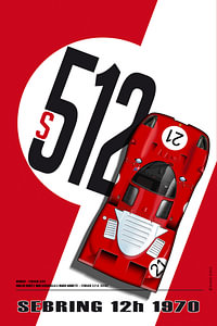 Ferrari 512 Vaccarella-Andretti, Sebring 1970