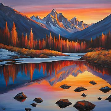 Mountain Hills Schilderij van ComfortQ