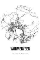 Wormerveer (Noord-Holland) | Map | Black and White