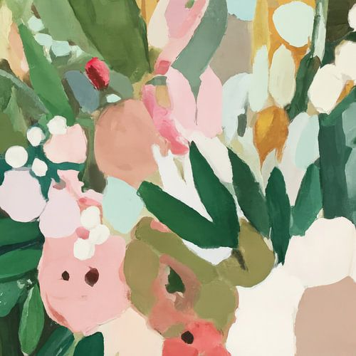 Städtischer Dschungel, abstrakt in Pastellfarben