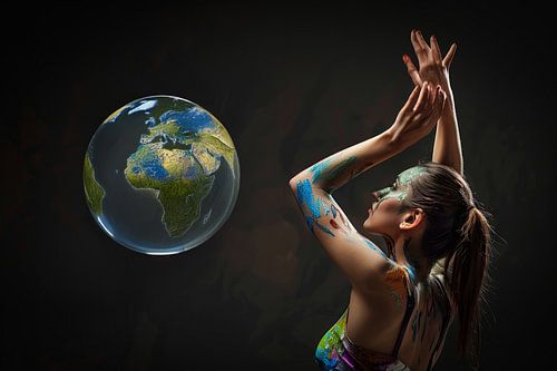 portret met van Gogh invloed