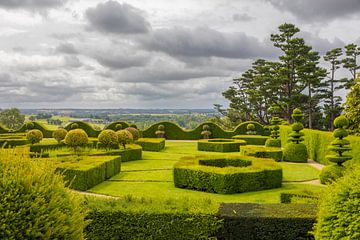 Ornamental garden in the Jardins de la Ballue, Bazouges-la-Pérouse, Brittany