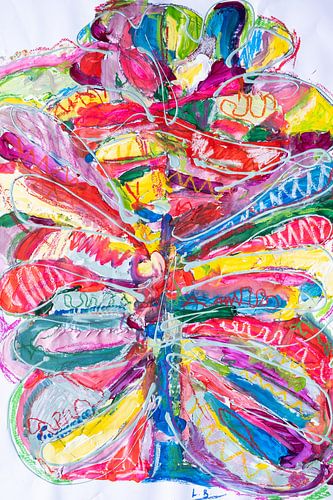 Le papillon coloré sur Lucie Beck