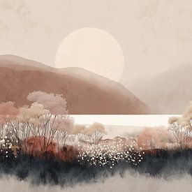 Sonnenaufgang in Erdtönen von Bianca ter Riet