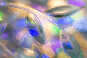 Tak met bladeren van glas in vrolijke kleuren van Lisette Rijkers