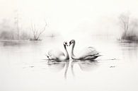 Schwan von ARTEO Gemälde Miniaturansicht