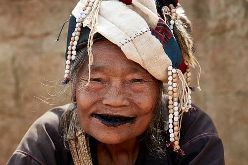 Vrouw in Myanmar.