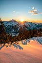 Sonnenuntergang über den Allgäuer Alpen von Leo Schindzielorz Miniaturansicht