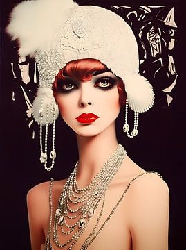 portrait de femme charleston Great Gatsby sur Jan Bechtum