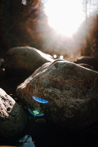 Sunbeams meet stones in the water by Katrin Friedl Fotografie