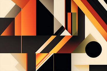 Bauhaus oranje van Dreamy Faces