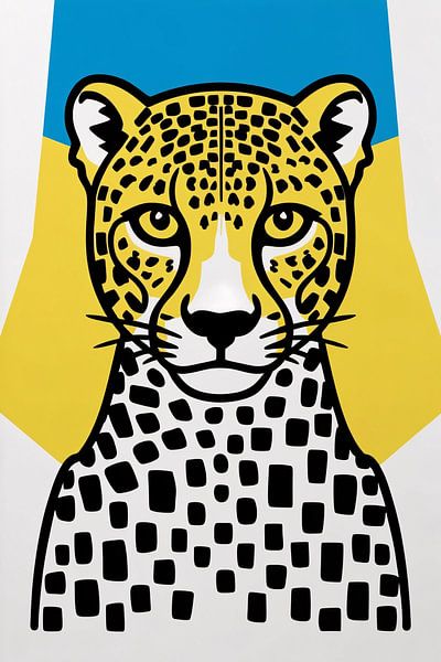 Illustration pop art du guépard par Imperial Art House