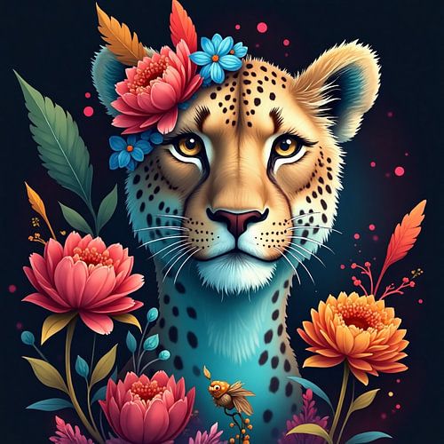 Exotische Tijgerbloemen – Kleurrijke Wildlife Kunst