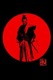 Samourai in rot