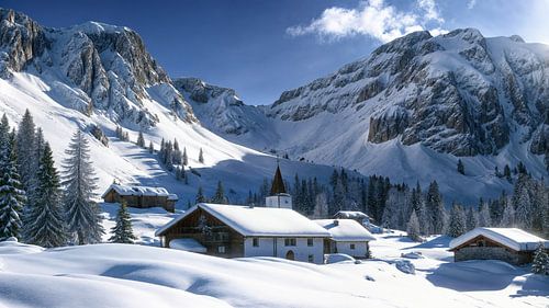 Winter idyll in the mountains