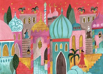 Pink Oriental city of Bethlehem by Caroline Bonne Müller