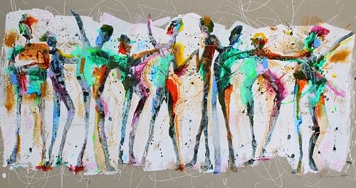 Connected people talking