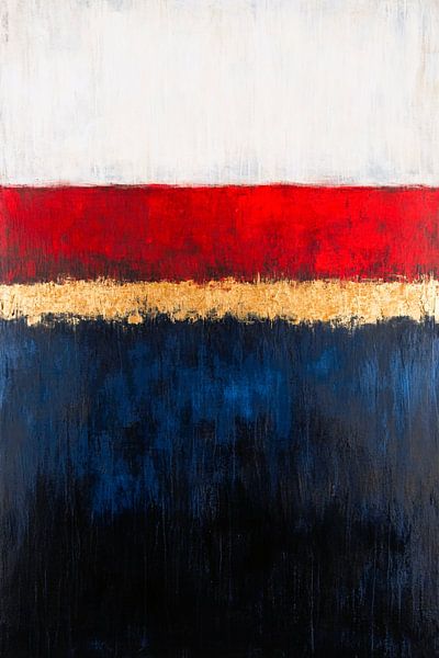 Abstract kunstwerk met sterke kleuren van Imperial Art House