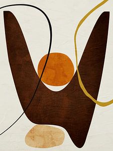 Moderne Organisch Geometrische Abstrakte Kunst