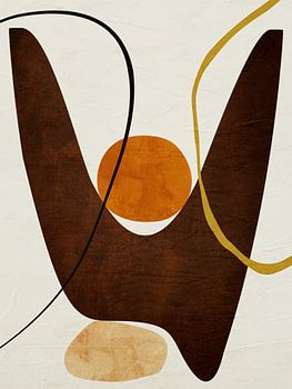 Moderne organische geometrische abstracte kunst