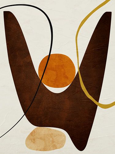 Moderne organische geometrische abstracte kunst