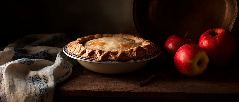 Saftiger Apfelkuchen mit frischen Äpfeln von Poster Art Shop