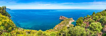 Prachtig kustlandschap, panoramisch uitzicht, op Mallorca Spanje Middellandse Zee van Alex Winter