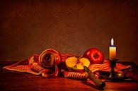 Stilleven: Appels met kaars van Carola Schellekens thumbnail