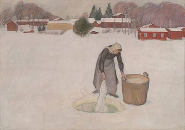 Se laver sur la glace, 1900, Pekka Halonen