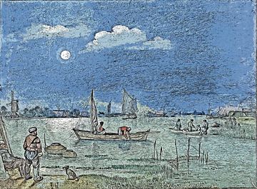 Fishermen by Moonlight by Classics Remastered.nl