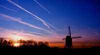 Sunset with mill by Erik Odink thumbnail