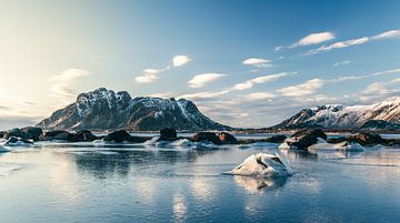 Paysage hivernal dans les îles Vesteralen en Norvège sur Sjoerd van der Wal Photographie
