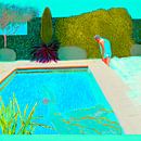 Summer day by the pool by Vlindertuin Art thumbnail