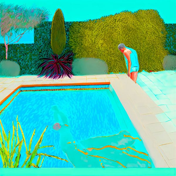 Journée d'été au bord de la piscine par Vlindertuin Art