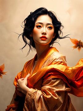 Die japanische Schönheit Geisha