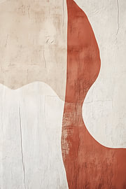 Organic contrasts in terracotta – Abstract Japandi wall art by Dave Schloffi