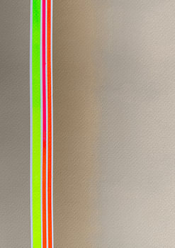 Glow – Neonstreifen-Poster in Grün, Rosa und Orange