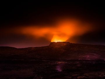 Der Vulkan Fagradalsfjall in Island von Eddy Westdijk