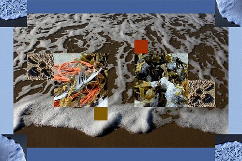 An der Grenze zwischen Meer und Sand.