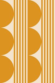Colors and stripes collection. Ocher yellow and brown no. 5 by Dina Dankers
