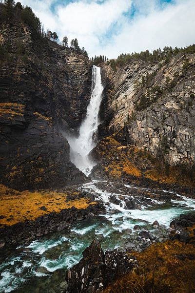 Wasserfall in Norwegen von Prints by Abigail Van Kooten
